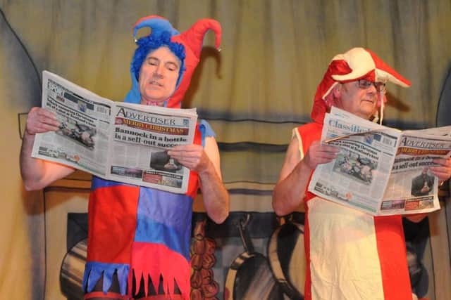 Tapioca and Semolina (John Nichol and Graham Coulson) get their laughs from the Wee Paper.