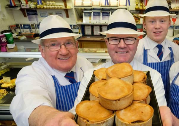 From left, Bill Liddle, Allan Learmonth and Ryan Briggs at AJ Learmonth in Jedburgh.