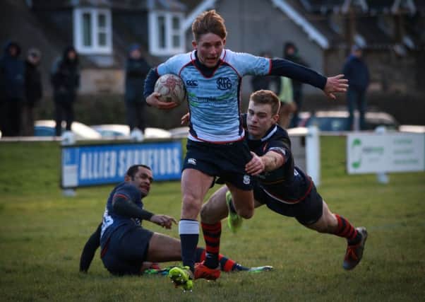Selkirk, in light blue, are looking for a big improvement tomorrow (Saturday) against Falkirk (picture by David Nichol)