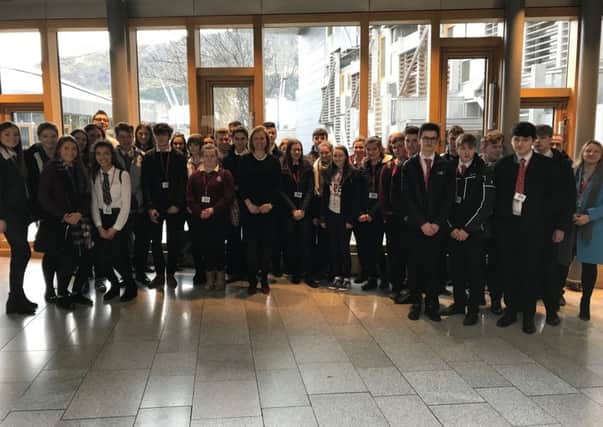 Kelso High Schools Higher Modern Studies class visited the Scottish Parliament last Thursday.