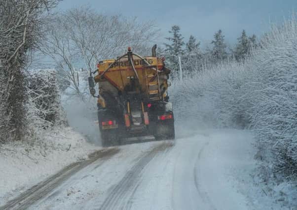 A snow plough at Lilliesleaf on Tuesday, January 16.