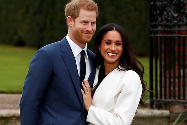 Prince Harry and Meghan Markle, his bride-to-be.
