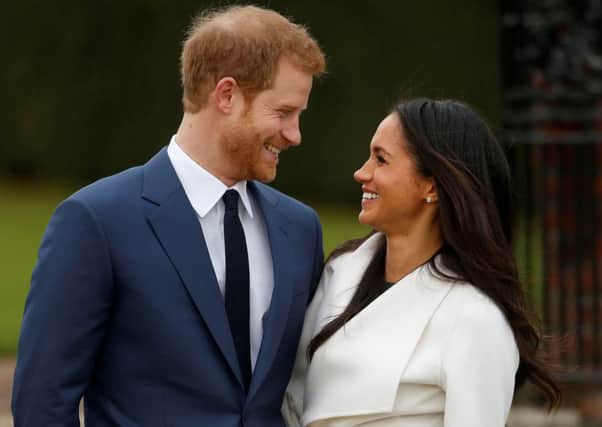 Prince Harry and Meghan Markle, his bride-to-be.