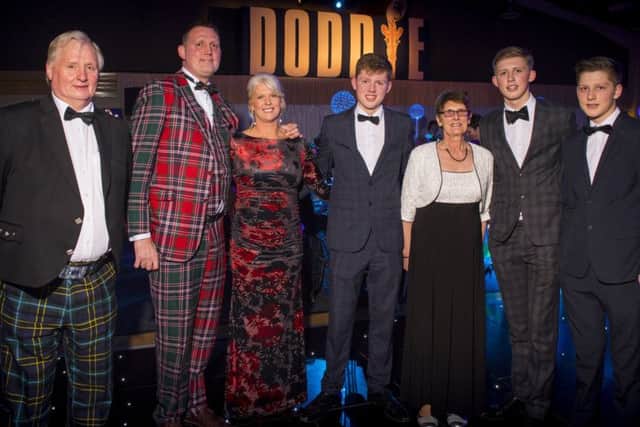 Doddie with his family at the ball.