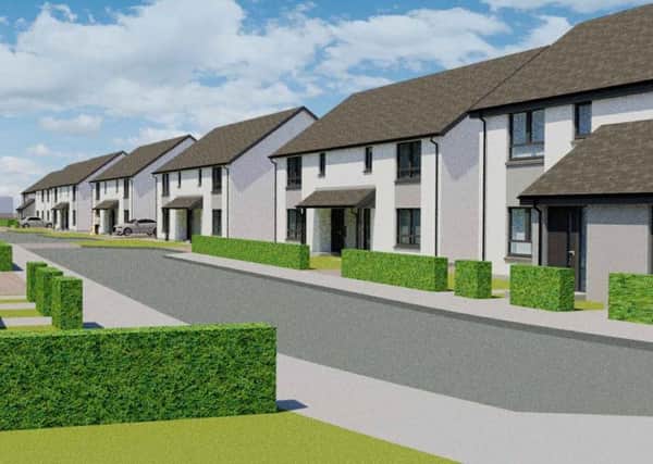 How the new houses planned in Duns would look, though a design rethink is afoot.