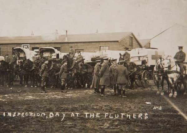 Inspection day at The Fluthers. Credit:  Saving and Sharing Scottish Borders Stories of WWI.