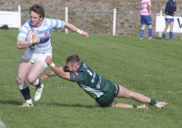 Hawick, in green, in action in their own 7s competition last year against Edinburgh Accies (picture by Bill McBurnie)