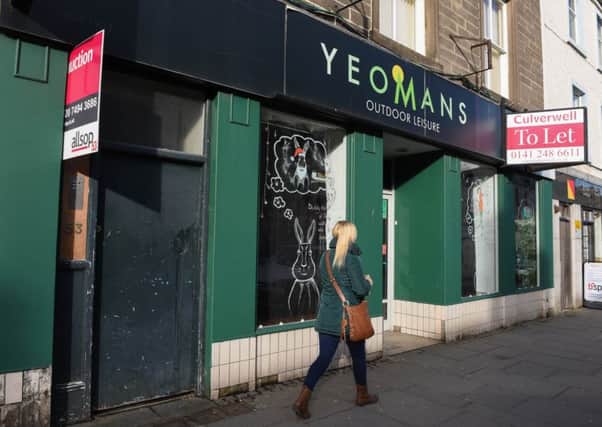 The old Yeomans outdoor shop in Hawick High Street.