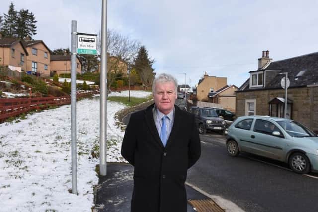 Hawick and Hermitage councillor Davie Paterson near Robertson Gardens in Hawick.