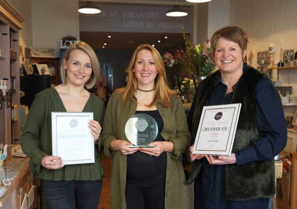 Natalie Martin, Carol Holness and Kirstie Notman with their awards.