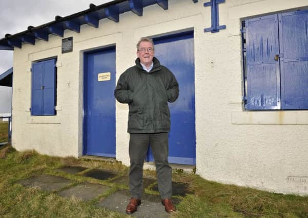 Hawick Councillor George Turnbull at St Leonards race track where money is to be spent refurbishing the facilities there.