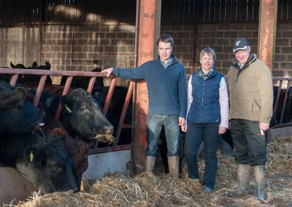 Stuart, Lesley and Robert Mitchell from Whitriggs Farm.