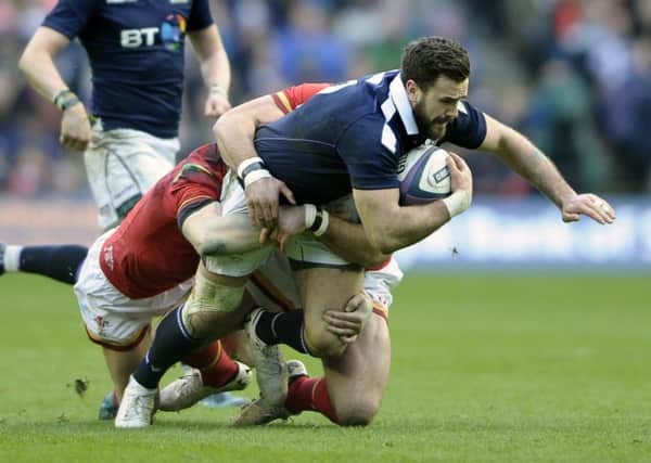 Alex Dunbar in action previously for Scotland against Wales (picture by Neil Hanna Photography).