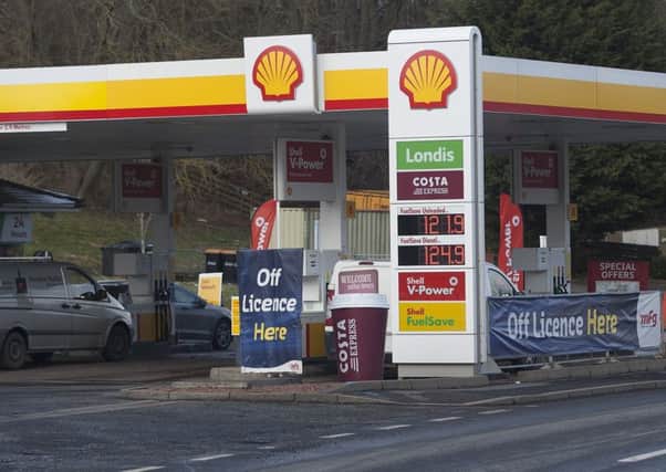 Jedburgh's Shell petrol station.