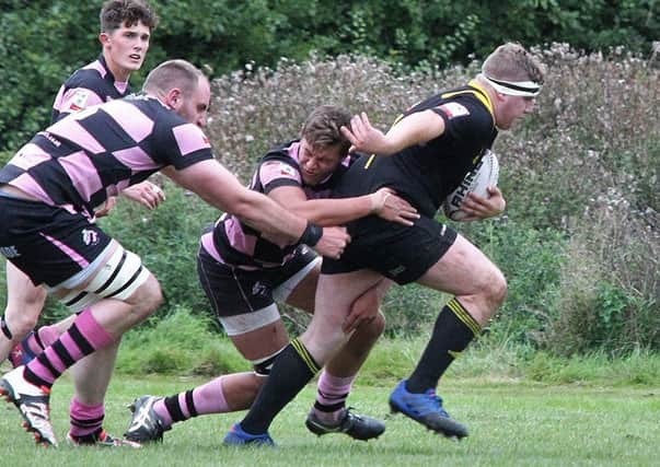 Melrose Storm in possession during a match this season with Ayr 2nds (picture by Douglas Hardie).