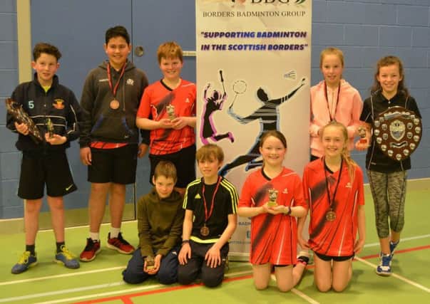 Young entrants in the Borders Primary School Badminton Championships at Earlston.