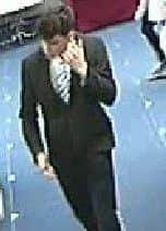 Police have released a CCTV image of missing student Duncan Sim, wearing the clothes he had on when he disappeared.