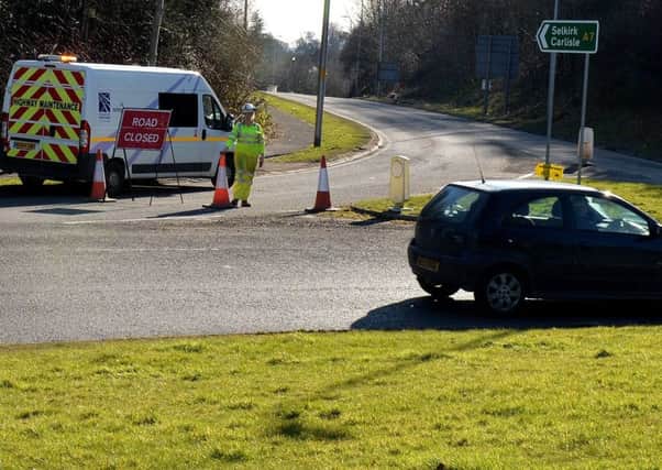 The A7 was closed at the Kingsknowes roundabout for over three hours today.