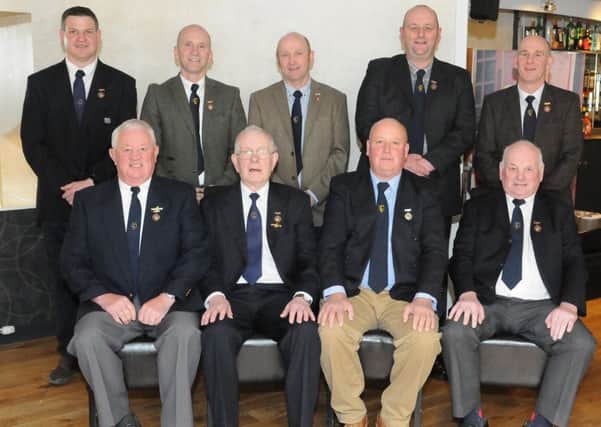 The lunch for past deacons of Selkirks Incorporation of Hammermen was held on Sunday. Pictured are former incumbents and current deacon, Alan Tough  back row  Cameron Cochrane, Tommy Knox, Rodney Pow, Les Millar and Kevin Fairbairn; front  Paul Tomlinson, Jim Newlands, Alan Tough and Jock Easson.