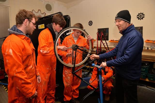 Young people at Tweeddale Youth Action's Bike Punks scheme