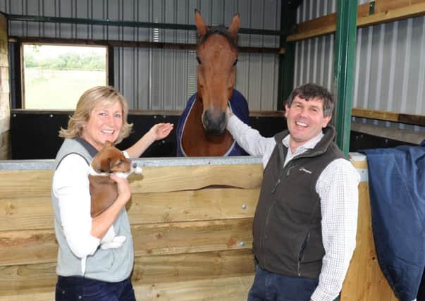 Sandy Thomson and his wife Quona with Seeyouatmidnight (picture by Kimberley Powell).