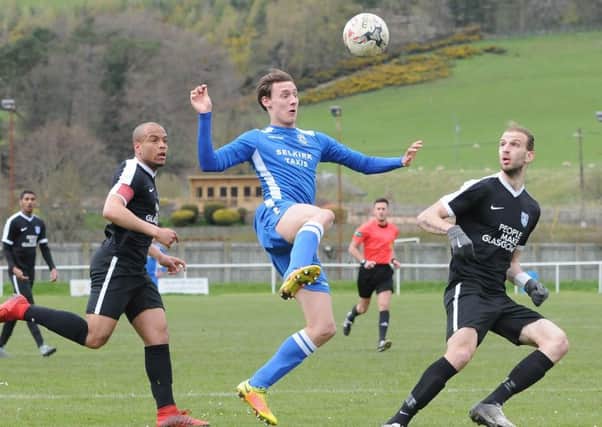 Jordan Hopkinson was on target for Selkirk against Edusport Academy (picture by Grant Kinghorn).
