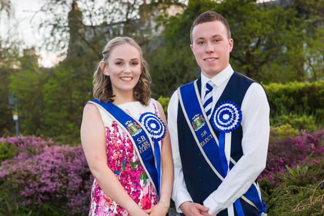 Standard Bearer-elect Jamie Boyd and lass Rosie Graham.