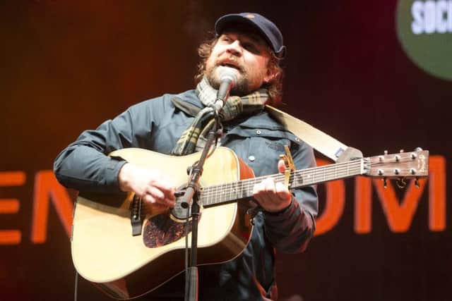 Scott Hutchison playing a charity show in Edinburgh in December.