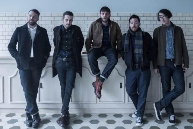 Scott Hutchison, far left, with Frightened Rabbit.