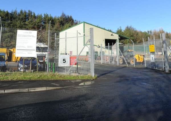 Hawick's recycling centre in Mansfield Road.