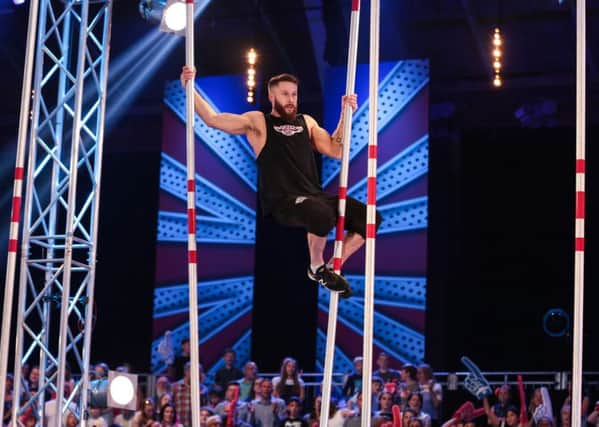 From Potato

Ninja Warrior UK: SR4: Final: Ep7 on ITV

Pictured: Ali Hay.

This photograph is (C) ITV Plc and can only be reproduced for editorial purposes directly in connection with the programme or event mentioned above. Once made available by ITV plc Picture Desk, this photograph can be reproduced once only up until the transmission [TX] date and no reproduction fee will be charged. Any subsequent usage may incur a fee. This photograph must not be manipulated [excluding basic cropping] in a manner which alters the visual appearance of the person photographed deemed detrimental or inappropriate by ITV plc Picture Desk.  This photograph must not be syndicated to any other company, publication or website, or permanently archived, without the express written permission of ITV Plc Picture Desk. Full Terms and conditions are available on the website www.itvpictures.com

For further information please contact:
iwona.karbowska@itv.com / 0207 157 3043