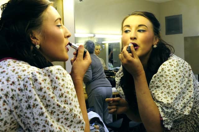 Mandy backstage in Selkirk in 2012.