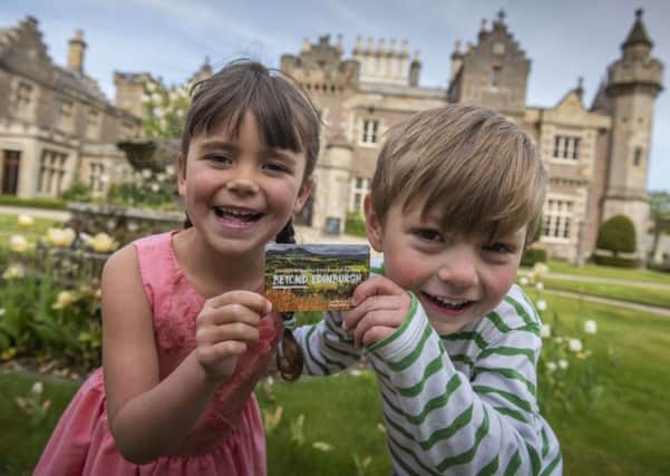 Jack Macvie, three, and Clara Wilson, four, both from Stow, at the launch of the Beyond Edinburgh pass at Abbotsford.