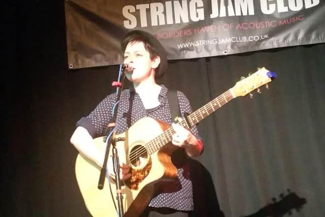 Jenny Biddle at the String Jam Club in the County Hotel, Selkirk
