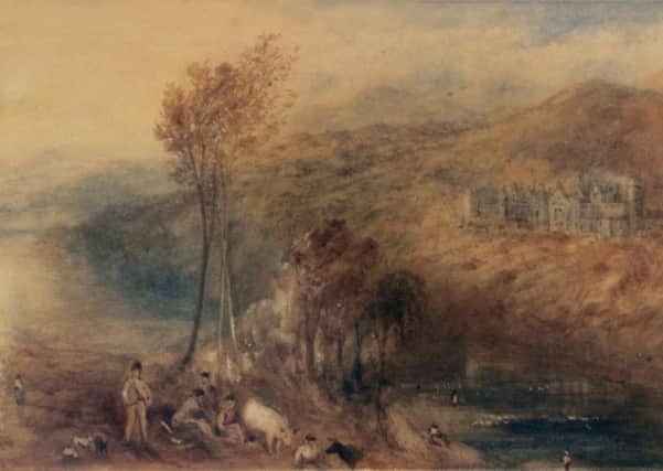 The painting of Walter Scott and his family at Abbotsford now thought to be by JMW Turner.