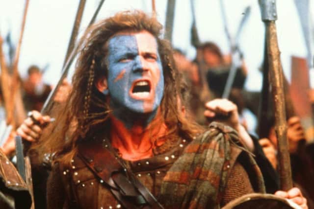 Mel Gibson as William Wallace in the 1995 film Braveheart.