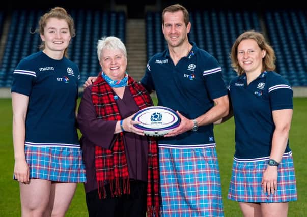 From left,  Nicola Howat, Lynn McNicholl, Chris Paterson and Sarah Law at a launch event at Murrayfield for 2018's Kiltwalk.
