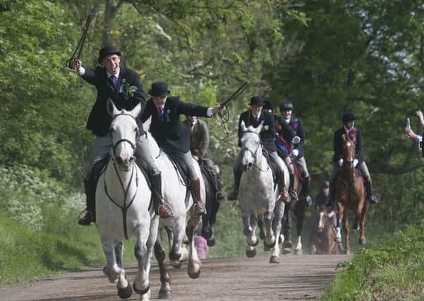 Langholm Cornet Iain Little at Hawick Common Riding in June.