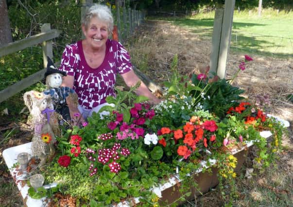 Anne Thomson, who lives in Oakbank Road, Earlston, was the winner of this years floral competition at the Civic Week fancy dress parade.