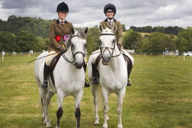 Emma Brown, Champion Riding Pony and Isabelle McTaggart Champion Working Hunter at St Boswells.