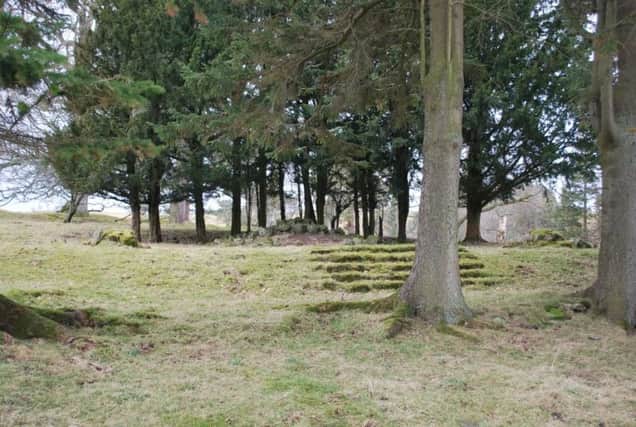 The Stobs Camp cemetery site as it is now.