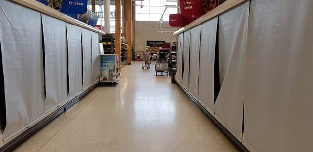 The fridges and freezers were out of action at Sainsbury's in Kelso on Friday.