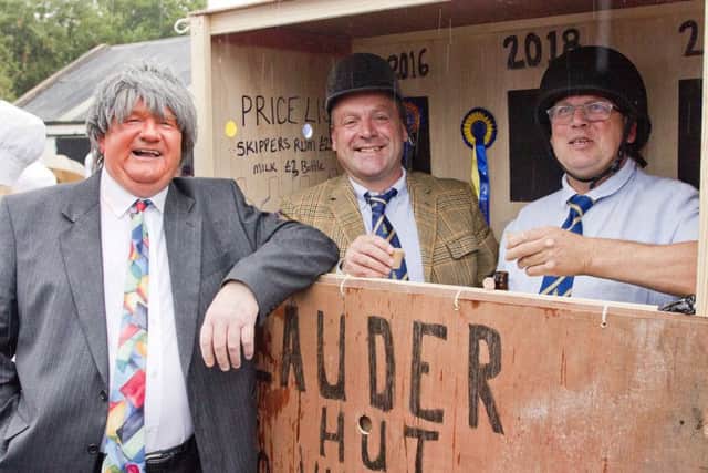 Jock Russell, Stuart Wilson and Nigel Atkinson visit Lauder's Hut.