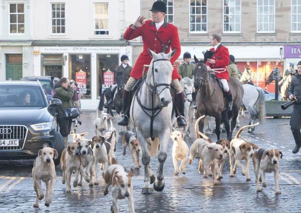 Timothy Allen with the Buccleuch Hunt in Kelso