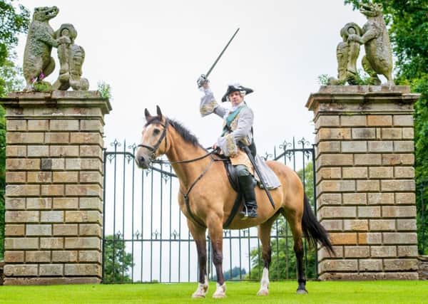 Reenactor Arran Johnston as Bonnie Prince Charlie returns to Traquair! PIcture; Ian Georgeson Photography