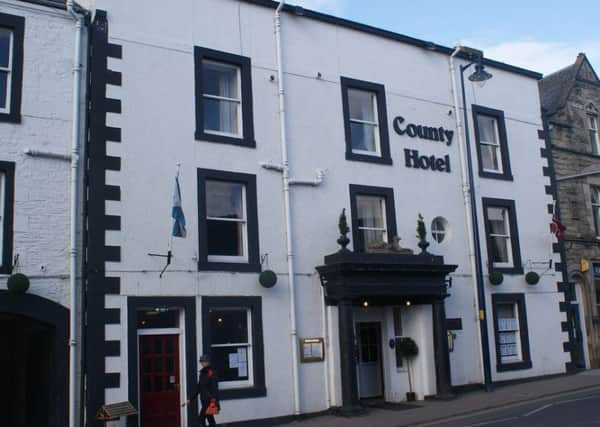 The County Hotel in Selkirk, the venue for tonight's free training session in CPR and defibrillator use