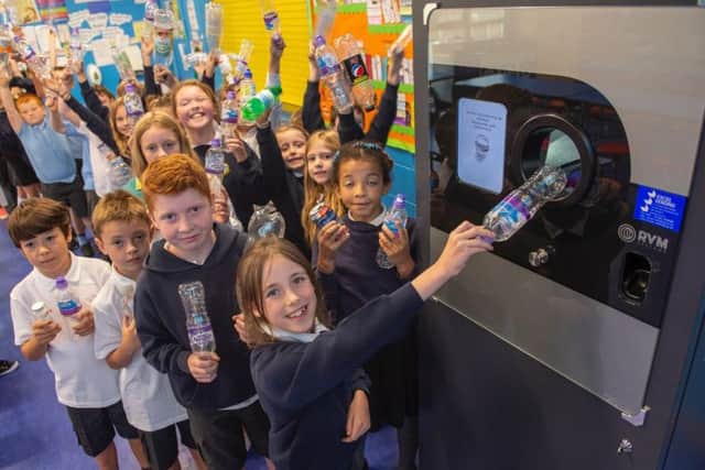 Stow Primary School is the first in Scotland to welcome the reverse vending machine.