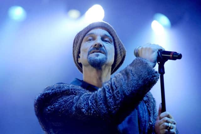 james frontman Tim Booth performing at Linlithgow earlier this month,