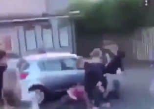 The attack was caught on camera.