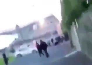 The attack was caught on camera.